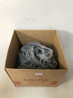 BOX OF KNITTED SCARVES