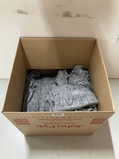 BOX OF KNITTED SCARVES