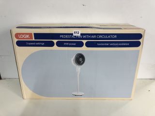 LOGIK PEDESTAL FAN WITH AIR CIRCULATOR