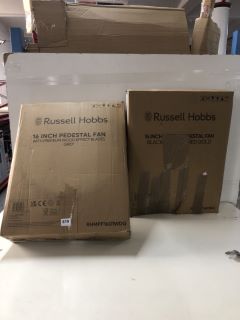 2 X RUSSELL HOBBS 16INCH PEDESTAL FANS