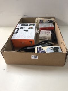 BOX OF ASSORTED ITEMS INC GOJI INEAR HEADPHONES