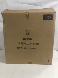 4 X ELITE MAGNUM 110 VOLT 72 WATT FLUORESCENT LINKABLE LIGHT HEADS - TOTAL RRP.£276