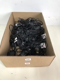 BOX OF ASSORTED POWER ADAPTERS