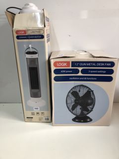 2 X LOGIK ITEMS INC CERAMIC TOWER HEATER