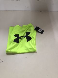 UNDER ARMOR TECH TWIST T-SHIRT - YELLOW/GREEN - SIZE: YLG