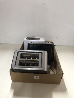 BOX OF ASSORTED TOASTERS