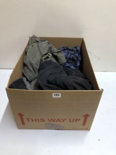 BOX OF ASSORTED CLOTHES