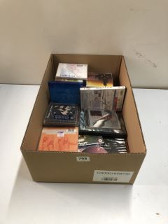 BOX OF ASSORTED DVDS/CDS INC DEAD MAN RUNNING FILM (18+ ID REQUIRED)