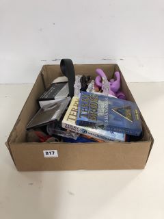 BOX OF ASSORTED ITEMS INC TERRY BROOKS THE VOYAGE OF THE JERLE SHANNARA