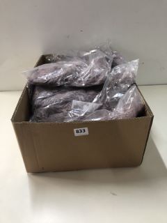 BOX OF FLUFFY FAUX FUR SCARVES (ROSE)