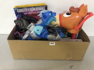 BOX OF ASSORTED ITEMS INC DISNEYS TOY STORY RC TURBO BUGGY