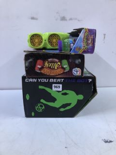 4 X ASSORTED ITEMS INC CRAZY CAN ALLEY TARGET GAME