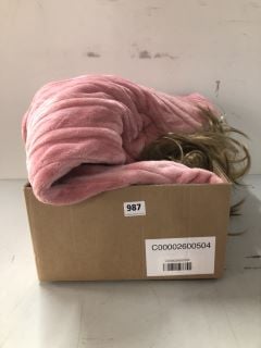 BOX OF ASSORTED ITEMS INC BLONDE DRESS-UP WIG