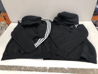 2 X ADIDAS 3 STRIPES HOODY UK SIZE: M