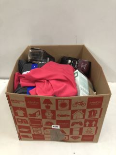 BOX OF ASSORTED CLOTHES INC HYDE & TANNER BELT