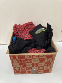 BOX OF ASSORTED CLOTHES INC RED DRESS