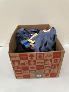 BOX OF ASSORTED CLOTHES INC BLUE PALMS CHECKERED SHIRT