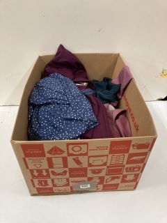 BOX OF ASSORTED CLOTHES INC LIVE LOVE LOUNGE SET