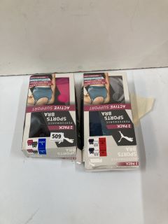 2 X PUMA SPORTS BRA 2 PACK SIZE L