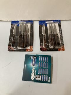 3 X ASSORTED ITEMS INC 8PK STEAK KNIVES (18+ ID REQUIRED)