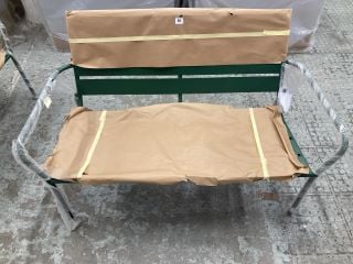 JOHN LEWIS TWO SEATER METAL GARDEN BENCH IN GREEN