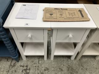 2 X JOHN LEWIS WILTON ONE DRAWER BEDSIDE TABLES