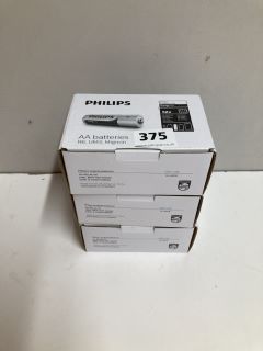 3 X BOXES OF PHILIPS AA BATTERIES