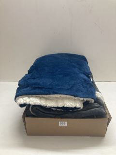 A BOX OF HEATED THROWS