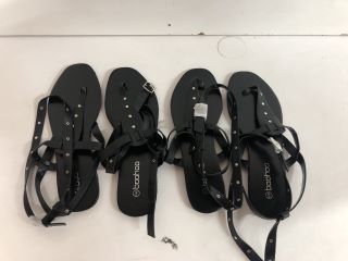 2X PAIR OF BOOHOO WOMENS SANDALS SIZE:6