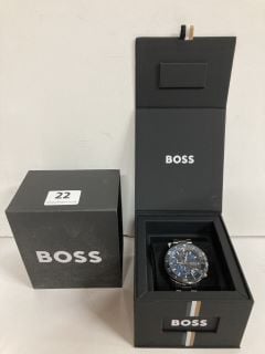 BOSS MEN'S STAINLESS STEEL WATCH BLUE DIAL