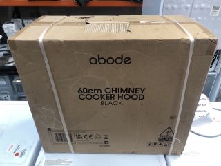 ABODE 60CM CHIMNEY COOKER HOOD BLACK MODEL NO: ASCH6031B