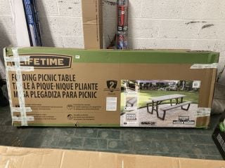 LIFETIME FOLDING PICNIC TABLE IN GREY