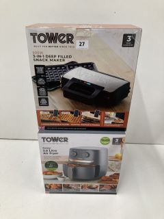 TOWER AIR FRYER AND A TOWER 3 IN 1 SNACK MAKER