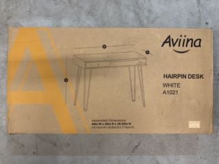 AVIANA HAIRPIN DESK IN WHITE