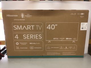 HISENSE 40" SMART 4 SERIES TV MODEL: 40A4KTUK RRP: £199 (SEALED)