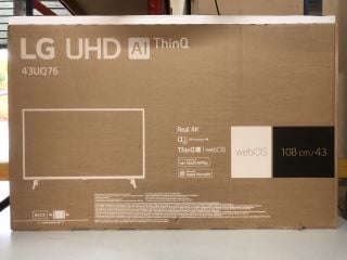 LG 43" AI THINQ 4K SMART TV MODEL: 43UQ76