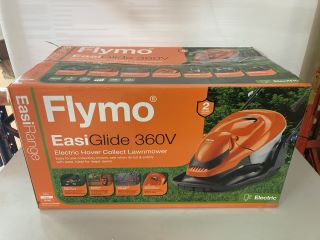 FLYMO EASIGLIDE 360V ELECTRIC HOVER COLLECT LAWNMOWER