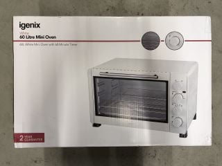 IGENIX 60L MINI OVEN IN WHITE