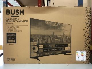 BUSH 43" QLED 4K ULTRA HD TV WITH HDR MODEL: QLED43UHDS