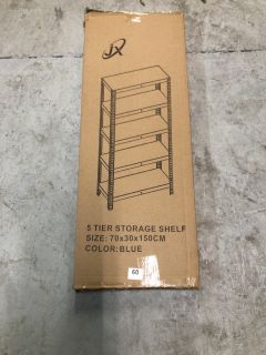 JX 5 TIER STORAGE SHELF RACKING IN BLUE