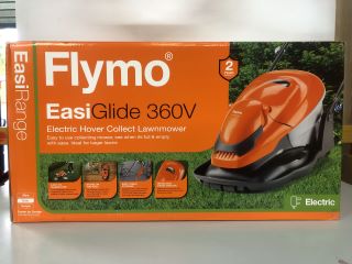 FLYMO EASIGLIDE 360V ELECTRIC HOVER COLLECT LAWNMOWER