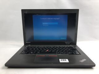 LENOVO THINKPAD T450 256GB LAPTOP IN BLACK. (UNIT  ONLY). INTEL CORE I5-5200U, 8GB RAM,   [JPTN40413]