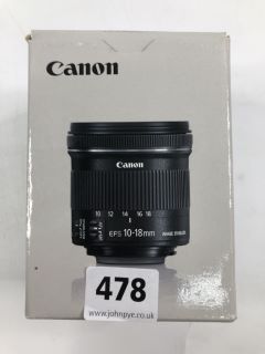 CANON EFS 10-18MM F/4.5-5.6 IS STM LENS