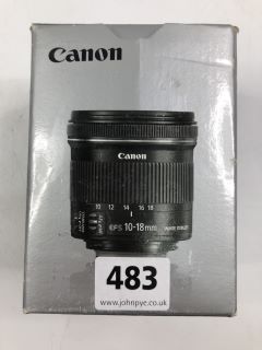 CANON EFS 10-18MM F/4.5-5.6 IS STM LENS