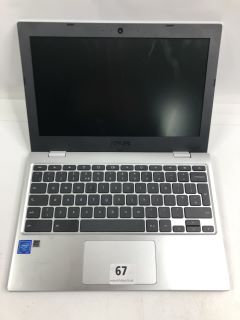 ASUS CHROMEBOOK LAPTOP IN SILVER: MODEL NO CX1101CMA (WITH BOX) (MOTHERBOARD REMOVED TO BE SOLD AS SALVAGE, SPEAR PARTS).   [JPTN40314]