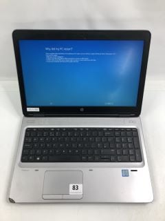 HP PROBOOK 650 G2 256GB LAPTOP IN GREY/SILVER. (UNIT ONLY). INTEL CORE I5-6200U @ 2.30GHZ, 16GB RAM,   [JPTN40286]