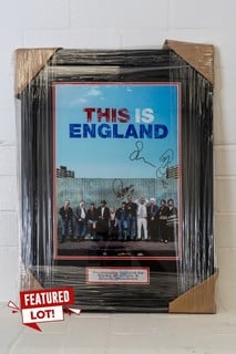 This is England poster - signed by director Shane Meadows and Vicky McClure Certificate of Authenticity included. NO Buyer's Premium or VAT is chargeable on this lot ( Guide Price £100-£200)