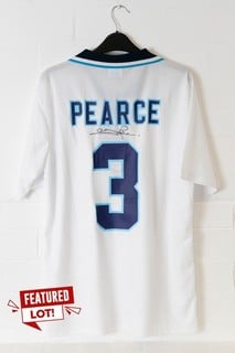England shirt signed by Stuart Pearce -  NO Buyer's Premium or VAT is chargeable on this lot ( Guide Price £250-£350)