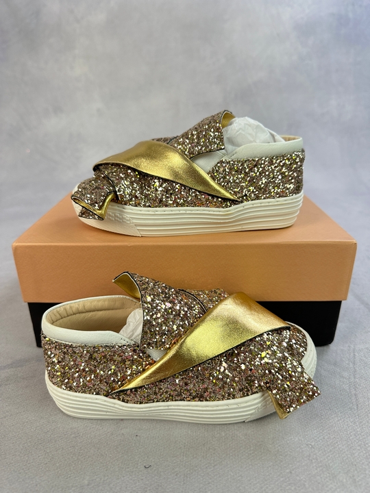 N°21  Girls Shoes- Glitter Slip On Shoes - Size 28