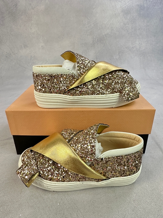 N°21  Girls Shoes- Glitter Slip On Shoes - Size 29